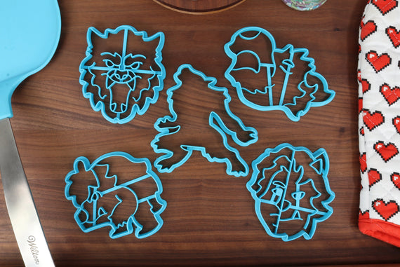 Wretched Werewolf Cookie Cutter - Cartoon Werewolf, Howling Werewolf, Snarling Werewolf, Split Werewolf, Werewolf Silhouette - Midnight Wolf