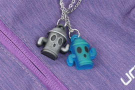 Animal Crossing Gyroid Charm Necklace - Glow in the Dark Gyroid - Locket Size Gyroid - Squeezoid Chain Glow Necklaces | LKT1