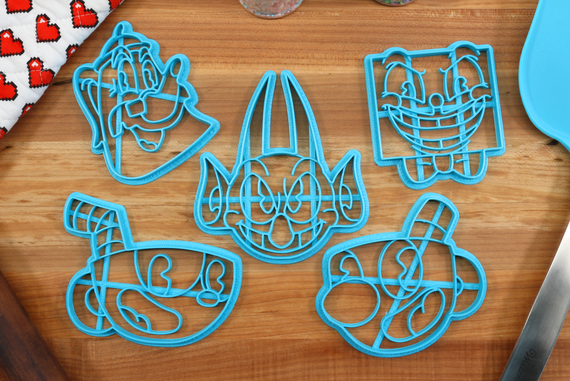Cup Head Cookie Cutters - Cuphead, Elder Kettle, King Dice, Mugman, The Devil