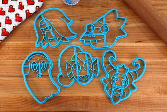 Undertale Cookie Cutters - Undyne, Alphys, Mettaton, Asgore, Napstablook