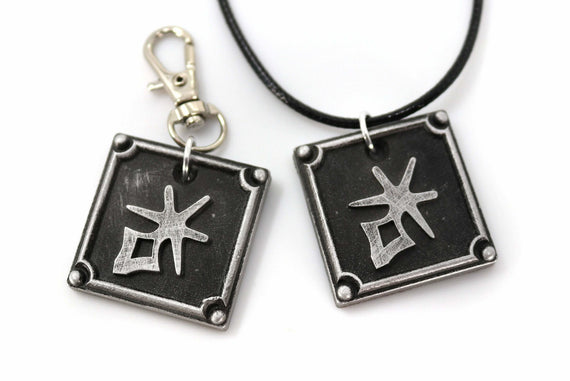 Dark Knight FFXIV Job Charm - DRK Metal Resin, Final Fantasy 14 FF14 Soul Crystal - LootCaveCo