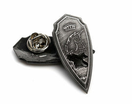 FFXIV Haurchefant Greystone Shield Pin - Shadowbringers Final Fantasy 14 - House Fortemps - LootCaveCo