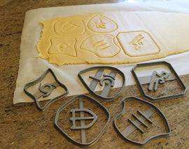 FFXIV Soul Stone Cookie Cutters (Set 1 of 3) -Pal, Nin, Rdm, Mnk, Mch - FF14- RDM Soul Crystal Cookie Cutter - LootCaveCo