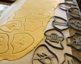 FFXIV Soul Stone Cookie Cutters (Set 2 of 3) -Drg, Brd, Blm, Drk, Ast - FF14- DRG Soul Crystal Cookie Cutter - LootCaveCo