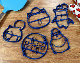 Final Fantasy X Moogle Cookie Cutters - Happy Moogle, Yin Yang Moogle, Moogle Face, King Mog, Fat Moogle - FFXIV Cookie Cutters - LootCaveCo