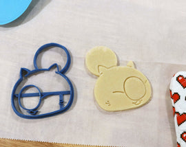 Final Fantasy X Moogle Cookie Cutters - Happy Moogle, Yin Yang Moogle, Moogle Face, King Mog, Fat Moogle - FFXIV Cookie Cutters - LootCaveCo