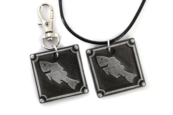 Fisher FFXIV Gathering Charm - FSH Metal Resin, Disciple of the Land Final Fantasy 14 FF14 - LootCaveCo