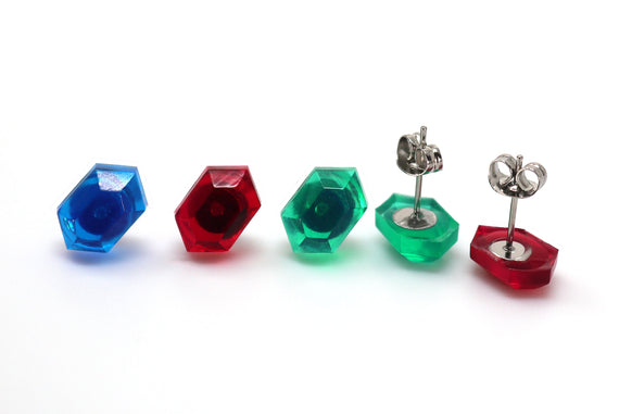 Zelda Earrings Rupee -Stainless Steel Stud- Legend of Zelda Breathe of the Wild - Nintendo/Zelda Gift