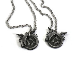 Full Metal Alchemist Ouroboros Symbol-Aluminum Metal Charm Necklace Pin for FMA Cosplay-Homunculi