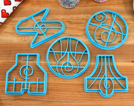 Elemental Bending Symbols Secondary Set 1 Cookie Cutters - Magma, Blood, Snow, Lightning, Metal - Bending Gift, Elemental Bender