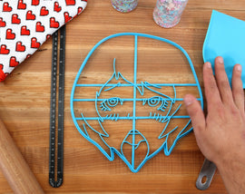 XL 12 Inch Ahegao Cookie Cutter Sensual Tongue - Kawaii gift for Anime Lovers