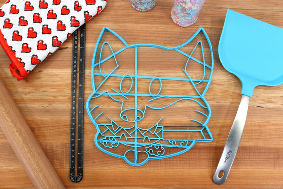 XL 12 Inch Shiba Inu Cookie Cutters Samurai Shiba - Shiba Inu Cake Cutter - Gift for Shiba Inu Owner