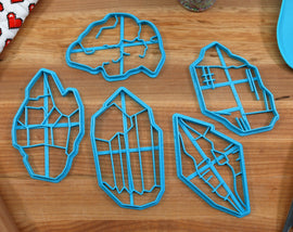 Crystal Astrology Cookie Cutters Set - Peridot Crystal, Amethyst Crystal - Gift For Crystal Lovers- Astrology Baking