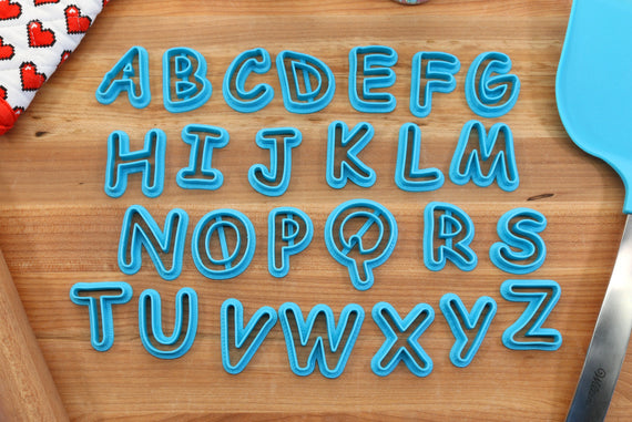 Comic FONT Cookie Cutters - Fondant Letters, Letters for Cake decorating