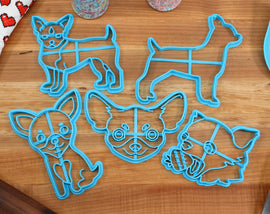 Chihuahua Cookie Cutters - Chihuahua Face, Chihuahua Stack, Chihuahua Strawberry, Chihuahua Outline - Chihuahua Gift Idea