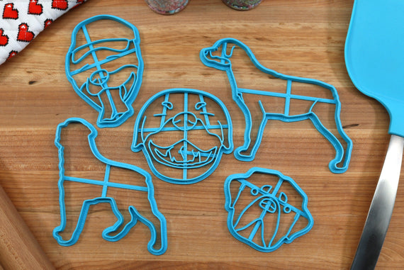 Rottweiler Cookie Cutters - Rottweiler Stack, Rottweiler Hat, Rottweiler Face  - Gift for Rottweiler Owner