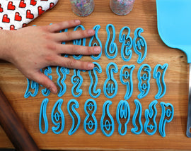 Gerudo FONT Cookie Cutters - Fondant Letters, Letters for Cake decorating