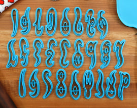 Gerudo FONT Cookie Cutters - Fondant Letters, Letters for Cake decorating