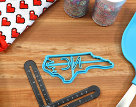 North Carolina Cookie Cutters - North Carolina State, Scuppernong Grapes, Pine Tree, Sweet Potato, Cardinal - NC Gift Idea