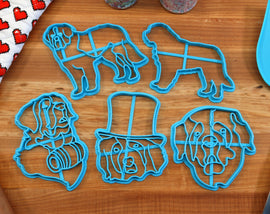 Saint Bernard Cookie Cutters - Shih Tzu Stack, Shih Tzu Face, Shih Tzu Outline - Gift for Saint Bernard Owner