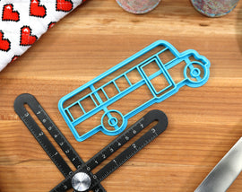 School Cookie Cutters - Chemistry Beaker, Apple, Graduation Cap, book, School Bus - Graduation Cookie Cutters