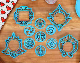 Genshin Impact ALL Vision Cookie Cutters- Snezhnaya Vision, Inazuma Vision, Monstadt Vision, Liyue Vision