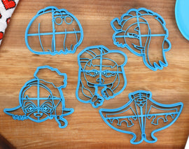 Splatoon 3 Cookie Cutters Set 1 - Frye, Shiver, Big Man, Harmony, Jel La Fleur - Splatoon Gift