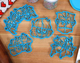 Helltaken Cookie Cutters Set 1 - Cerberus, Malina, Modeus, Pandemonica - Demon Cookie Cutters