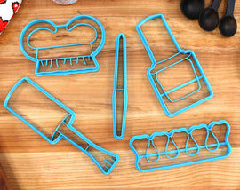 Nail Care Cookie Cutters - Nail Brush, Nail File, Nail Polish, Polish Brush, Toe Seperator - Pedicure Cookie Cutter, Manicure Cookie Cutter
