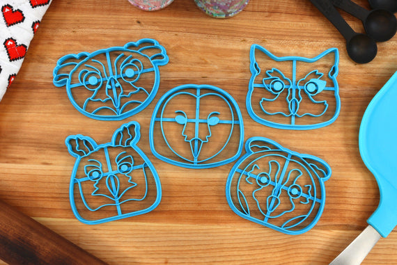 Owl Cookie Cutters - Barn Owl, Eastern Screech-Owl, Eurasian Eagle-Owl, Great Horned Owl, Long-Eared Owl