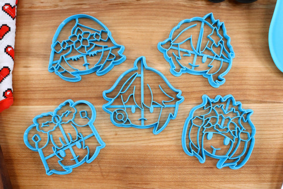 Genshin Impact Cookie Cutters Chibi Faces Set 13 - Alhaitham, Layla, Nahida, Nilou, Yao Yao