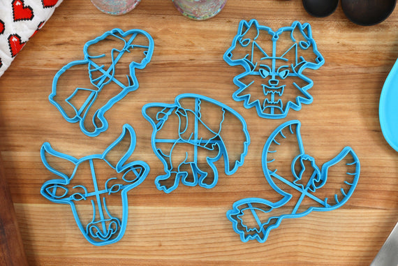 Greek Myth Cookie Cutters - Cerberus, Griffin, Minotaur, Phoenix, Sphinx - Greek Monsters