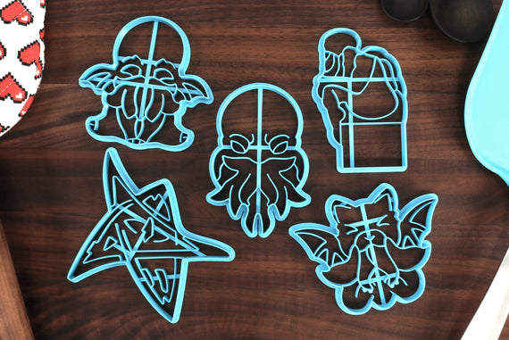 Cthulhu Cookie Cutters Set 2 - Cthulhu Face, Cathulhu, Cute Cthulhu, Elder Sign - Call of Cthulhu gift