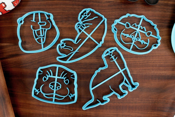 Otter Cookie Cutters - Sea Otter Face, River Otter Face, Yawning Otter, Otter Outline, Floating Otter - Otter Gift Idea