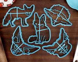 Fennec FoxCookie Cutters - Fennec Fox Face, Fennec Fox Outline, Sleeping Fennec Fox - Gift for Fennec Fox Fan