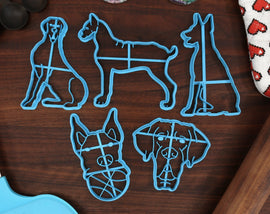 Great Dane Cookie Cutters - Great Dane Stack, Great Dane Face, Great Dane Outline, Great Dane Sitting - Great Dane Gift