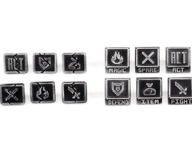 Deltarune Battle Action Pin - RPG Battle Menu Pins - Deltarune Pin - Spamton Pin- Undertale Gift SPN1