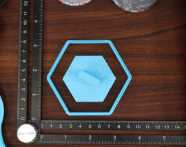 Stamp Thumbprint Cookie Cutters - Circle, Hexagon, Rhombus, Square, Star Shapes - Filling Cookies