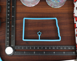 North Dakota Cookie Cutters - Bear Honey Jar, Flickertail, North Dakota Outline, Snow Angel, Wild Prairie Rose - ND State Fan