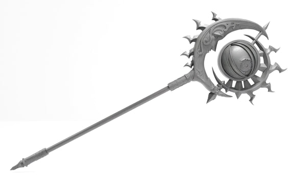 FFXIV Tropaios Rod DIY Cosplay Prop Kit - Thaumaturge's Arm - Black Mage - Two-Handed Magical Staff - Larping Prop Kit