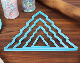 XL Christmas Tree Cookie Cutters - 4 in through 1 In Concentric All Sizes included - Christmas Cookie Towers