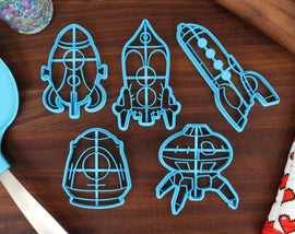 Plant Minions Ships - Cookie Cutters - Hocotate Ship, S.S. Beagle, S.S. Dolphin, S.S. Drake, S.S. Shepherd - Tiny Treasure Hunters Cutters