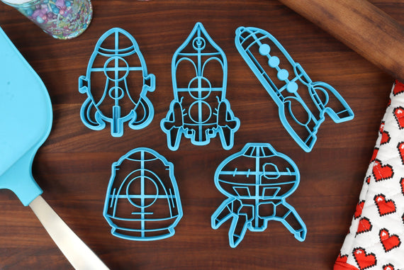 Plant Minions Ships - Cookie Cutters - Hocotate Ship, S.S. Beagle, S.S. Dolphin, S.S. Drake, S.S. Shepherd - Tiny Treasure Hunters Cutters