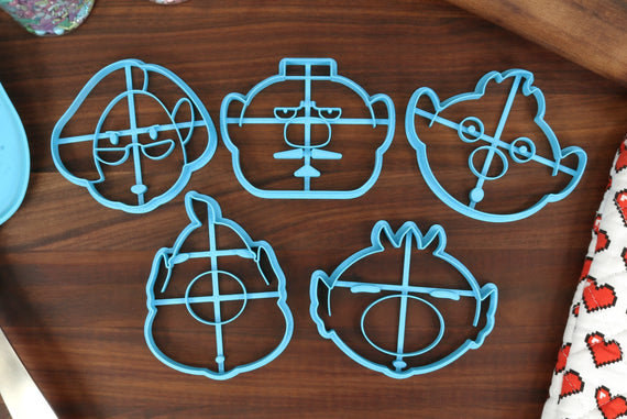 Plant Minions Character Set - Cookie Cutters - Alph, Brittany, Charlie, Louie, Olimar - Tiny Treasure Hunters Cutters