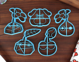 Plant Minions Species, Set 2 - Cookie Cutters - Glow Ones, Ice Ones, Oatchi, Rock Ones, Winged Ones - Tiny Treasure Hunters Cutters