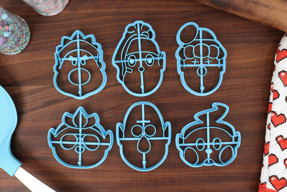 Plant Minions Character, Set Two - Cookie Cutters - Bernard, Collin, Dingo, Russ, Shepherd, Yonny - Tiny Treasure Hunters Cutters
