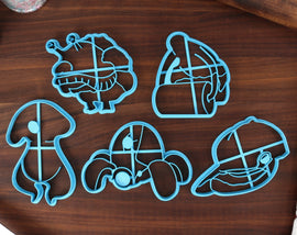 Plant Minions Enemies, Set 2 - Cookie Cutters - Armored Canon Beetle, Armored Mawdad, Emperor Bulblax, Plasm Wraith, Water Wraith