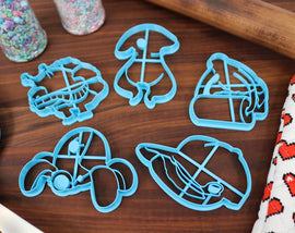 Plant Minions Enemies, Set 2 - Cookie Cutters - Armored Canon Beetle, Armored Mawdad, Emperor Bulblax, Plasm Wraith, Water Wraith