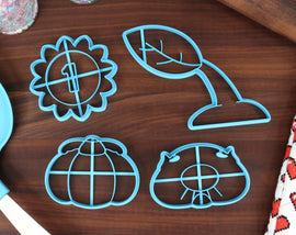 Plant Minions Items & Objects - Cookie Cutters - Pellet Posy, PickPick Onion, Pick Sprout, The President El Presidente - Treasure Seekers