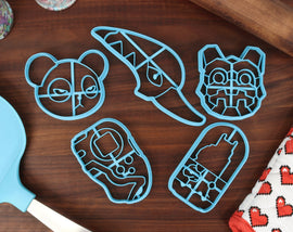Digimon Cookie Cutters - D-Scanner, Datamon, Meteormon, Pandamon, Swanmon - Digimon Adventure Cookies